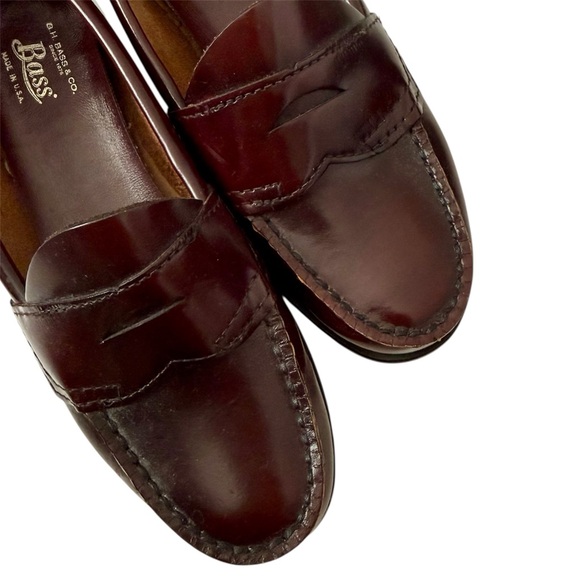 G.H. Bass & Co. Shoes - GH Bass Weejuns Vintage Penny Loafers Wine Leather Made in USA 5.5